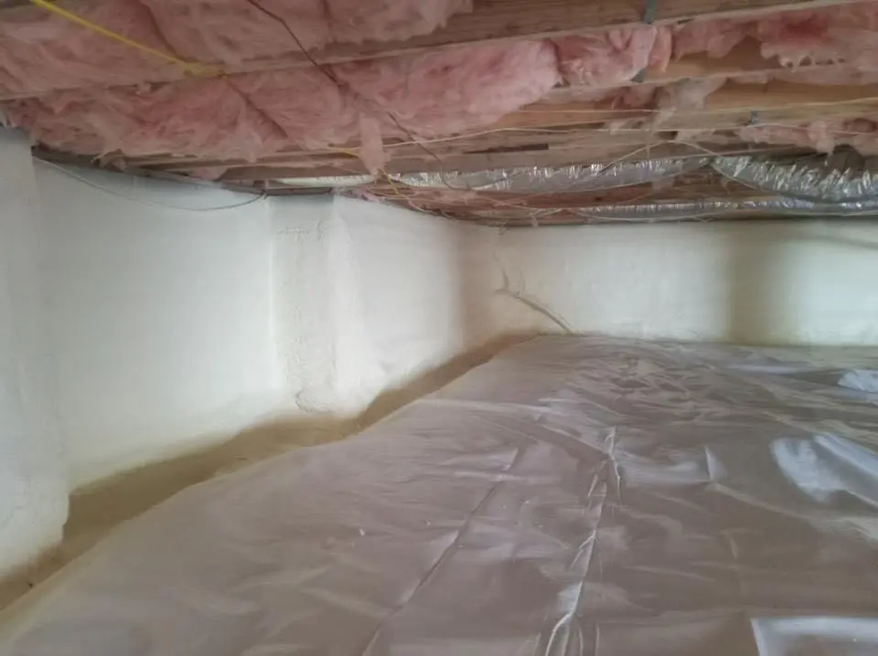 Crawl space encapsulation with closed-cell spray foam for Attic Insulation in Coxsackie